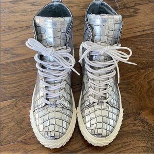 Giuseppe Zanotti Men’s Silver Sneakers